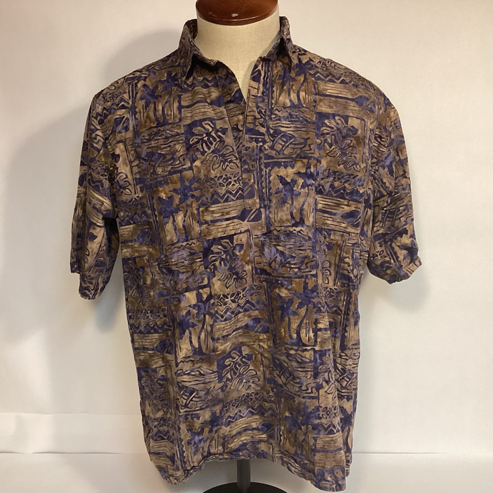 Men’s Pete Huntington Bali pullover Hawaiian shirt size large